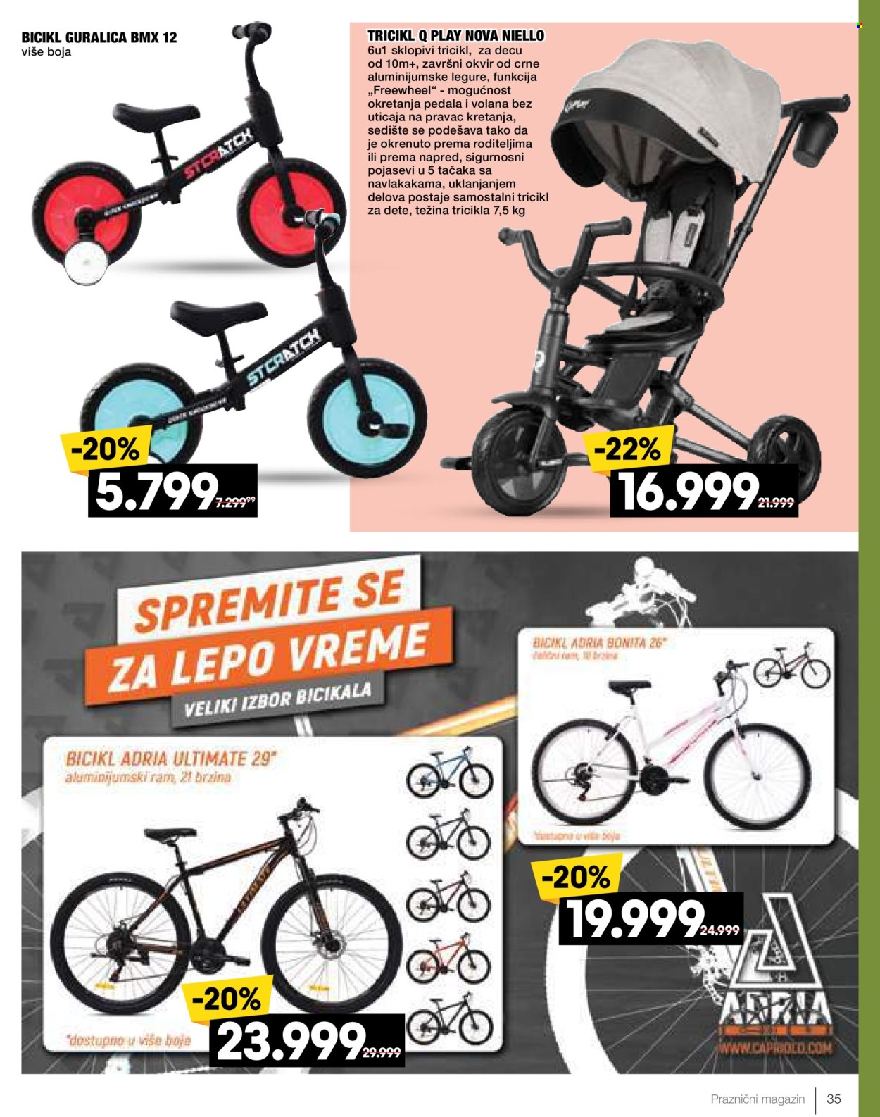 thumbnail - Idea katalog - 08.04.2024 - 05.05.2024 - Proizvodi na akciji - bicikl, tricikl, guralica. Stranica 35.