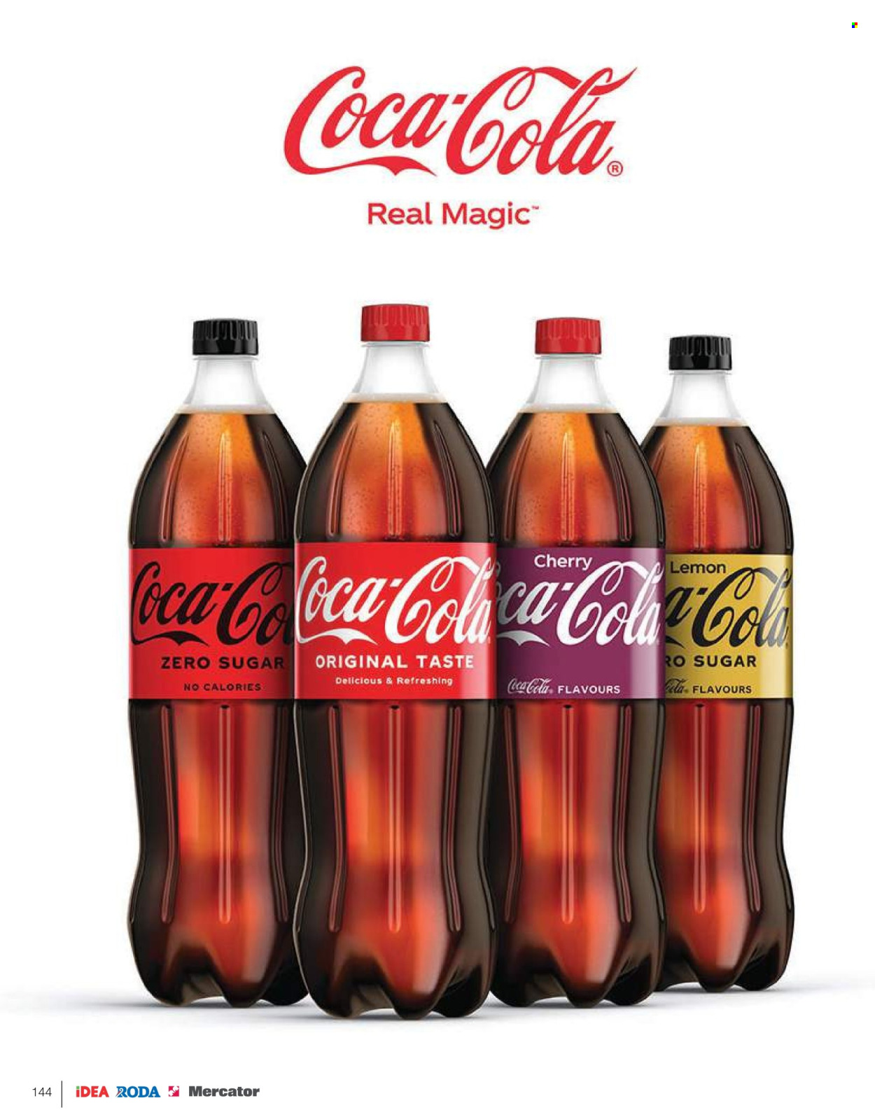 thumbnail - Idea katalog - 08.04.2024 - 05.05.2024 - Proizvodi na akciji - Coca Cola, napitak, limunada. Stranica 144.