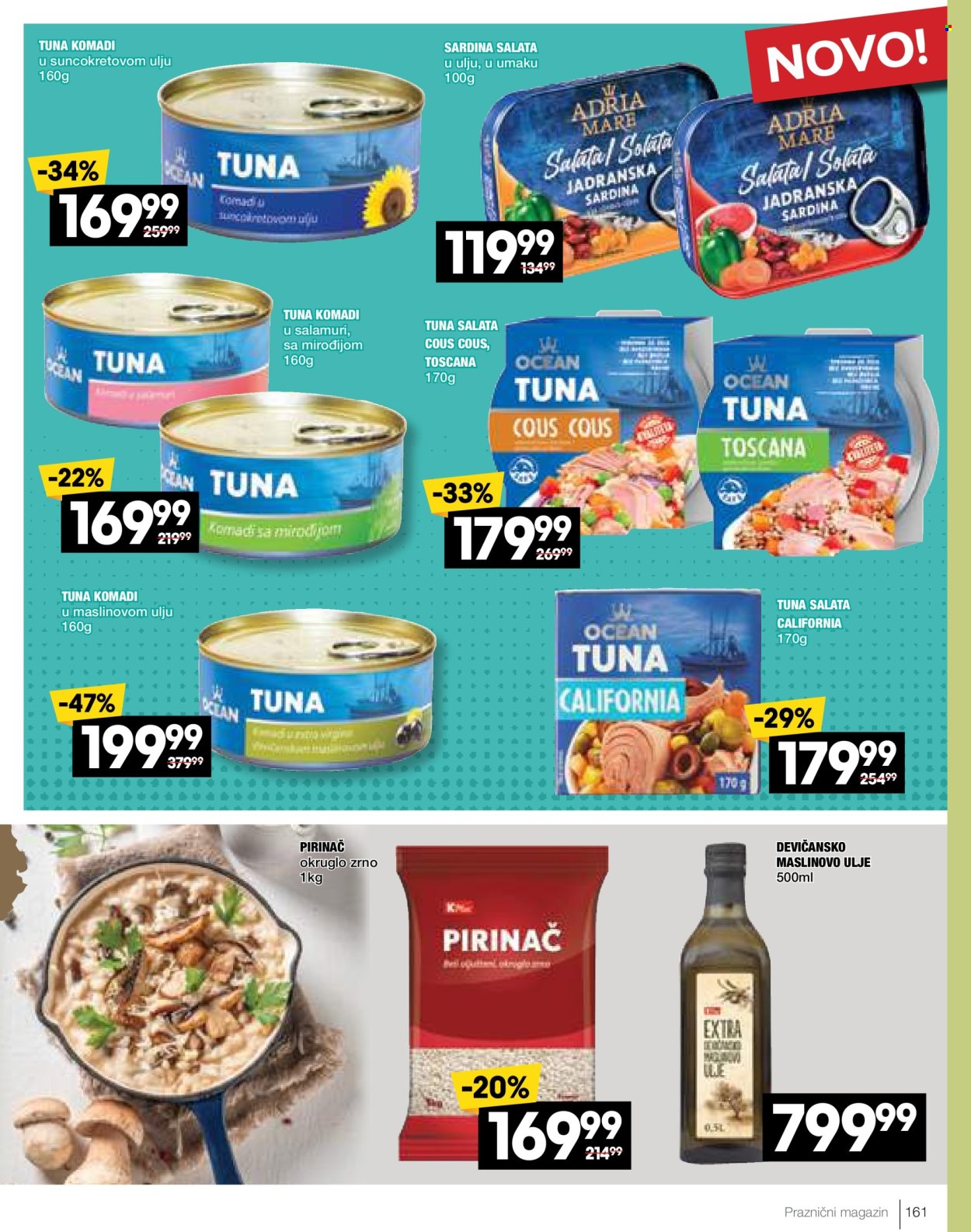 thumbnail - Idea katalog - 08.04.2024 - 05.05.2024 - Proizvodi na akciji - salata, sardina, tunjevina, tuna salata, sardina u ulju, pirinač, maslinovo ulje. Stranica 161.