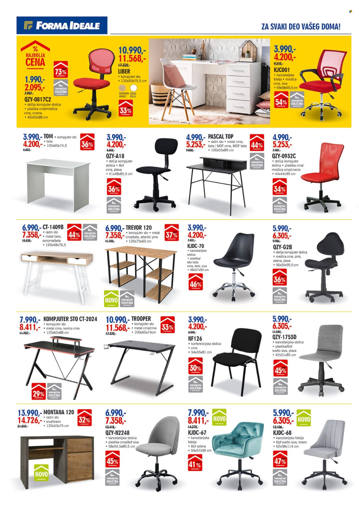 thumbnail - Forma Ideale katalog - 08.04.2024 - 04.05.2024 - Proizvodi na akciji - sto, stolica, fotelja, radni sto, kancelarijska stolica. Stranica 14.