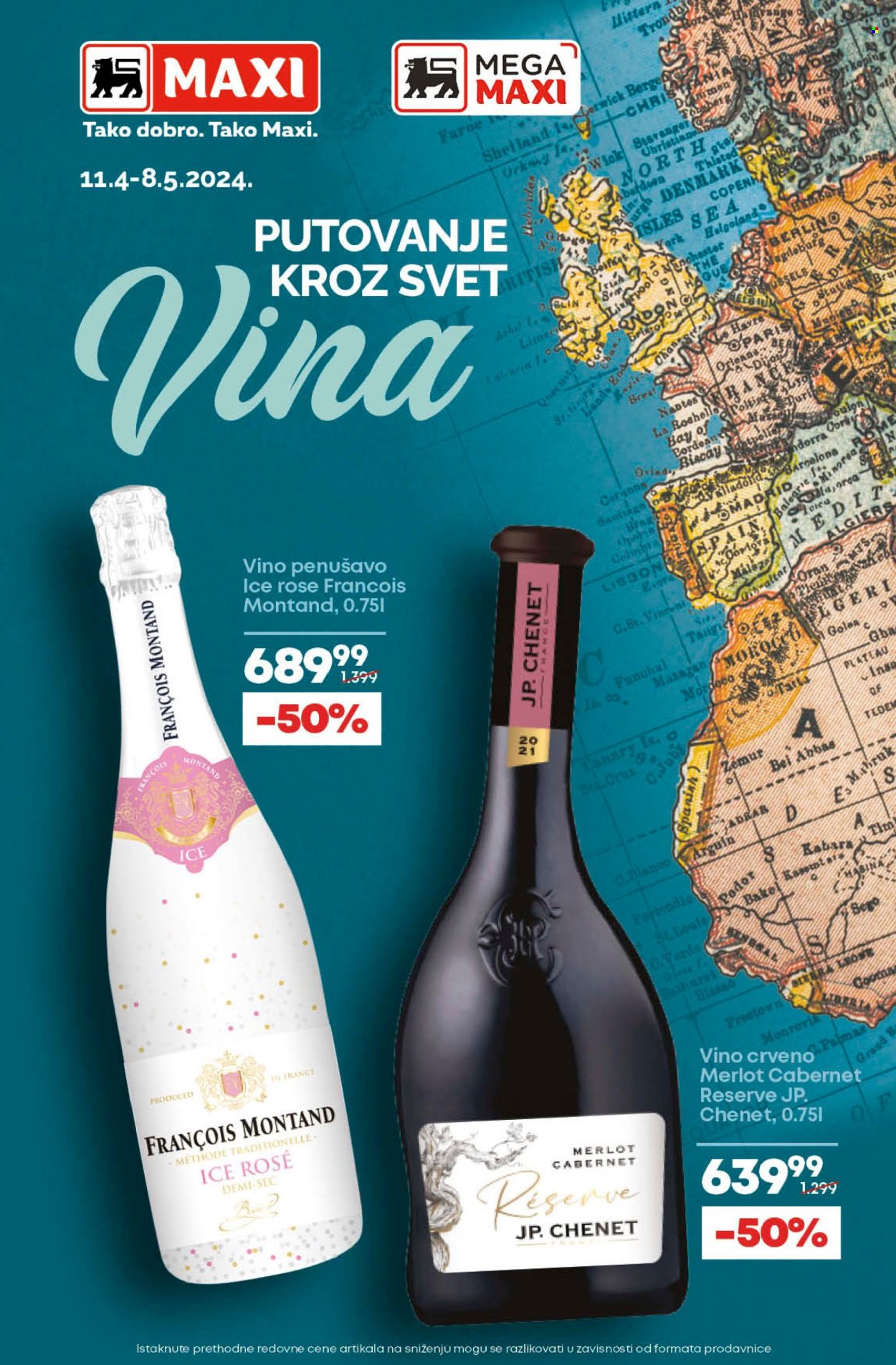 thumbnail - Maxi katalog - 11.04.2024 - 08.05.2024 - Proizvodi na akciji - alkohol, Grand, crveno vino, Merlot, vino penušavo, vino, Dobro, Poli. Stranica 1.