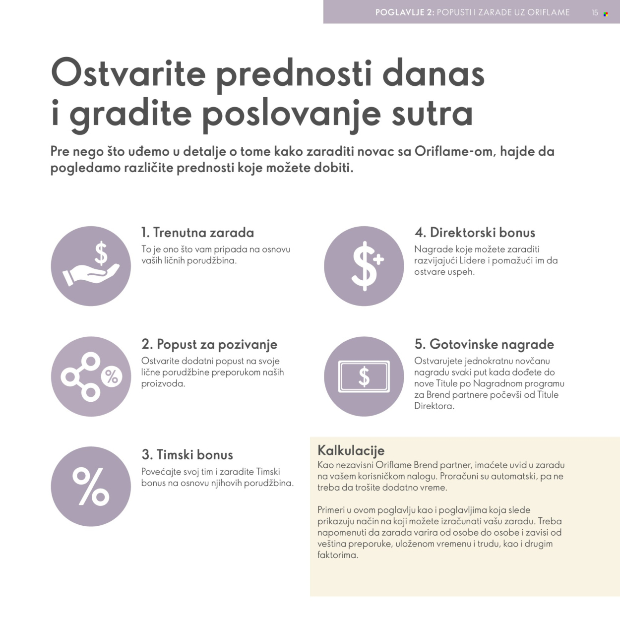 Oriflame katalog. Stranica 15