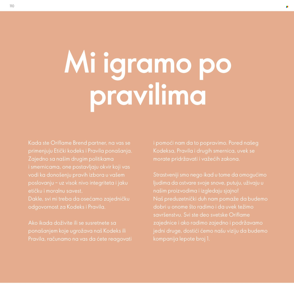 Oriflame katalog. Stranica 110