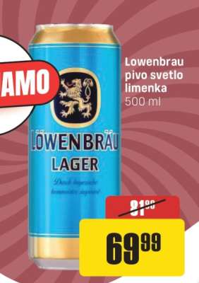 Lowenbrau pivo svetlo limenka