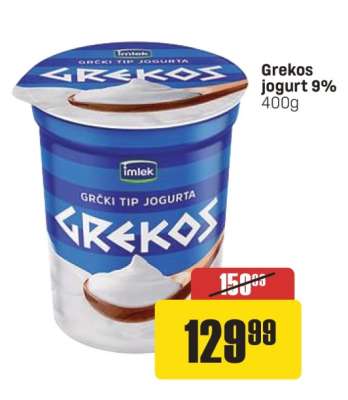 Grekos jogurt 9%