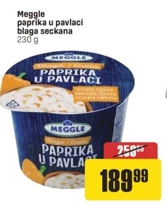 Meggle paprika u pavlaci blaga seckana