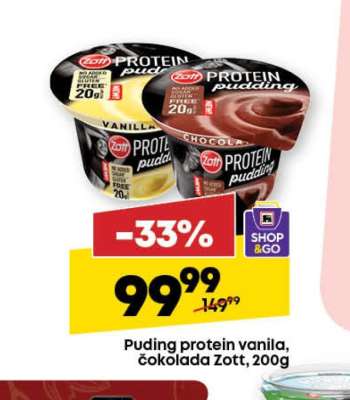 Puding protein vanila čokolada Zott 200g