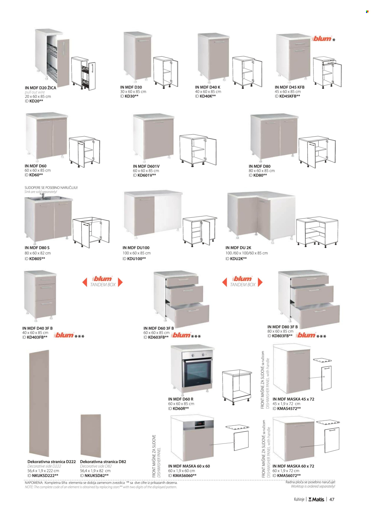 Matis katalog. Stranica 1