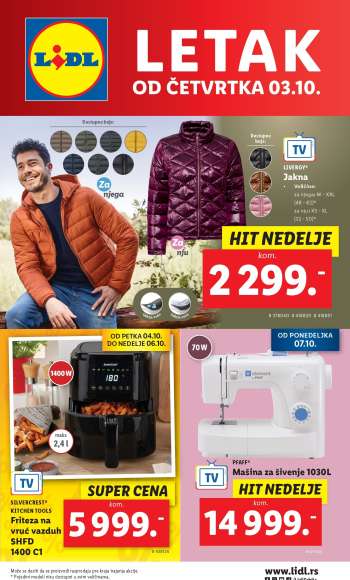 Lidl katalog - 03.10.2024 - 09.10.2024.