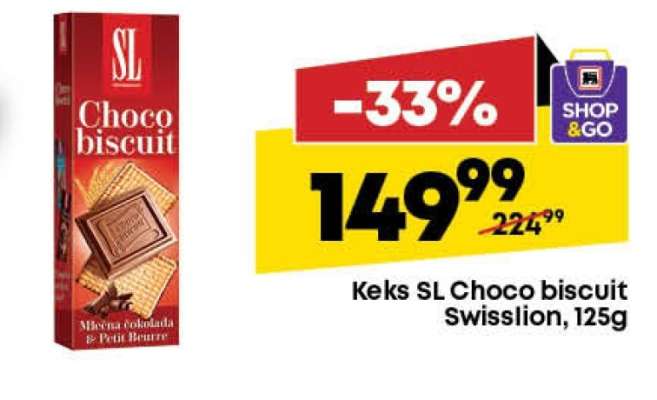 Keks SL Choco biscuit Swisslion 125g