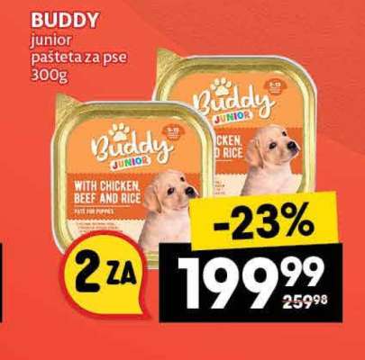 BUDDY junior pašteta za pse 300g