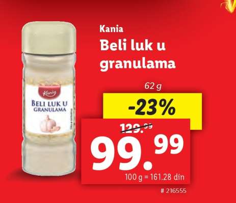 Kania Beli luk u granulama