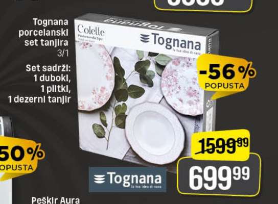 Tognana porcelanski set tanjira 3/1