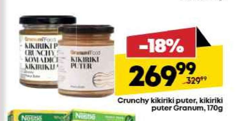 Crunchy kikiriki puter, kikiriki puter Granum, 170g