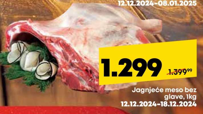 Jagnjeće meso bez glave 1kg