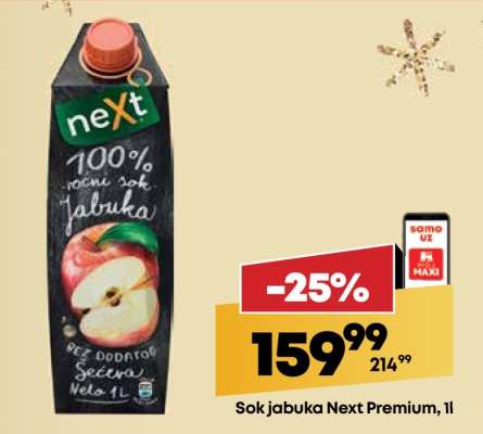 Sok jabuka Next Premium, 1l