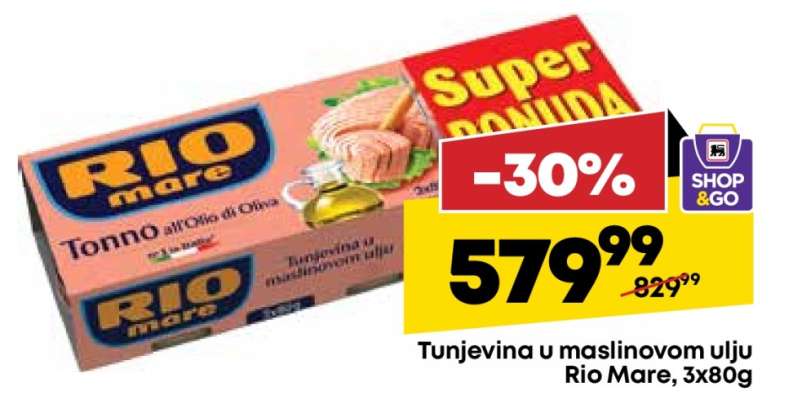 Tunjevina u maslinovom ulju Rio Mare 3x80g