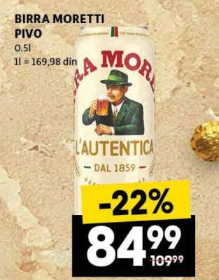 BIRRA MORETTI PIVO