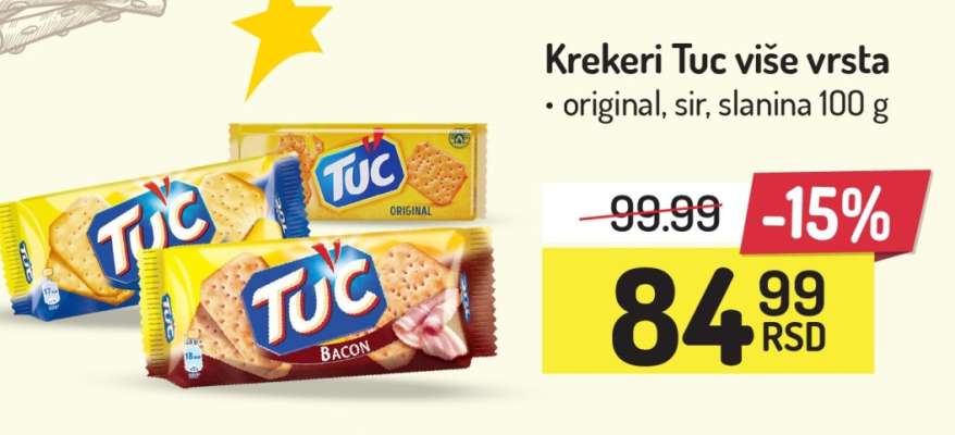 Krekeri Tuc više vrsta