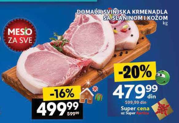 DOMAĆA SVINJSKA KRMENADLA SA SLANINOM I KOŽOM