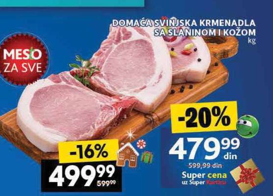 DOMAĆA SVINJSKA KRMENADLA SA SLANINOM I KOŽOM