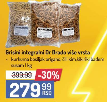 Grisini integralni Dr Brado više vrsta