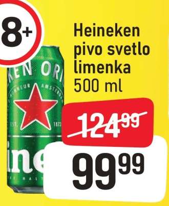 Heineken pivo svetlo limenka