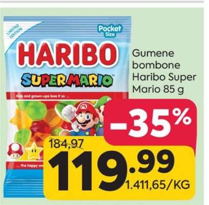 Gumene bombone Haribo Super Mario 85 g