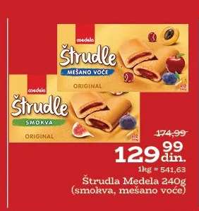 Štrudla Medela 240g (smokva, mešano voće)