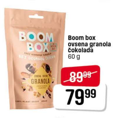 Boom box ovsena granola čokolada