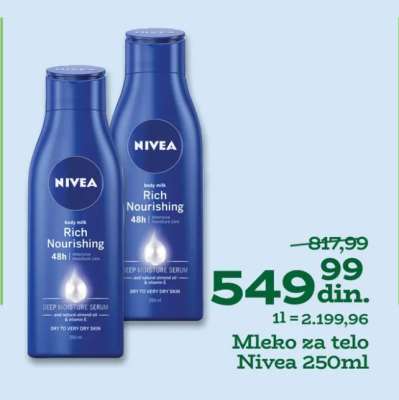 Mleko za telo Nivea 250ml