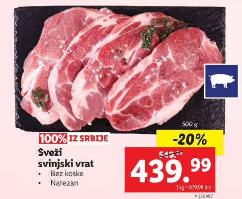 Sveži svinjski vrat