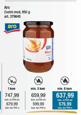 Aro Cvetni med, 950 g