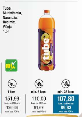 Tube Multivitamin, Narandža, Red mix, Višnja