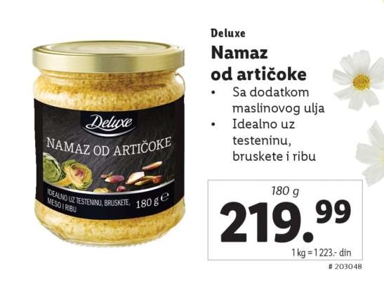 Deluxe Namaz od artiđoke