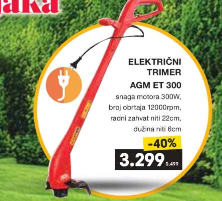 ELEKTRIČNI TRIMER AGM ET 300