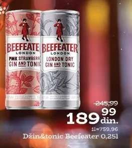 Džin&tonic Beefeater 0,25l