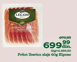 Pršut Iberico slajs 60g Elpozo