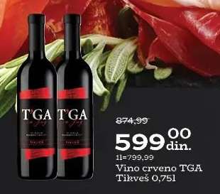 Vino crveno TGA Tikveš 0,75l