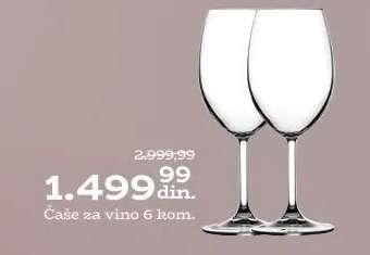 Čaše za vino 6 kom.