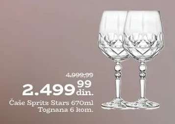 Čaše Spritz Stars 670ml Tognana 6 kom.