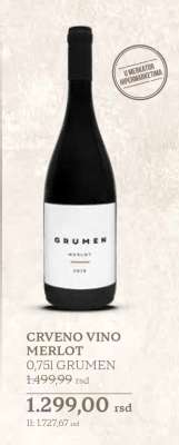 CRVENO VINO MERLOT