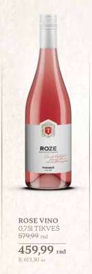 ROSE VINO 0,75l TIKVEŠ