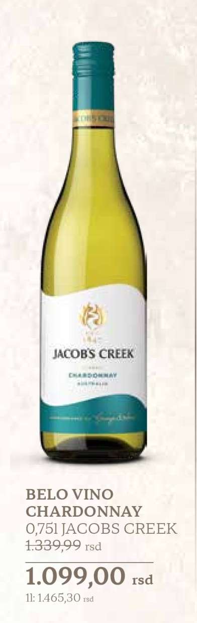 BELO VINO CHARDONNAY 0,75L JACOBS CREEK