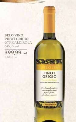 BELO VINO PINOT GRIGIO 0,75L CALDIROLA