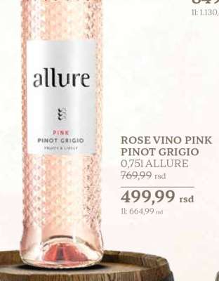 ROSE VINO PINK PINOT GRIGIO 0,75l ALLURE