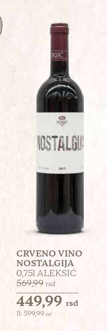 CRVENO VINO NOSTALGIJA