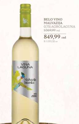 BELO VINO MALVAZIJA 0,751 AGROLAGUNA