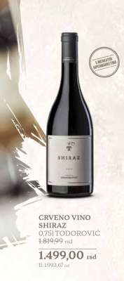 CRVENO VINO SHIRAZ