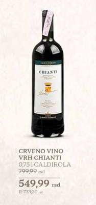 CRVENO VINO VRH CHIANTI 0,75l CALDIROLA